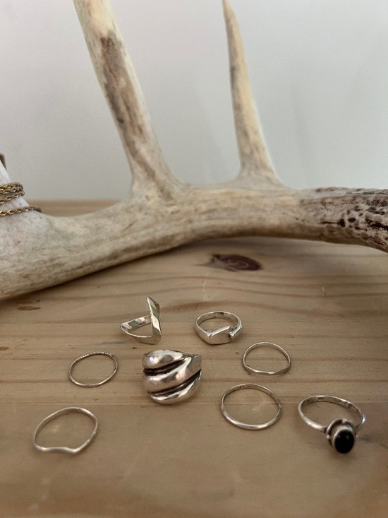 Jewelry - Set of 8 Sterling Silver Stackable Rings